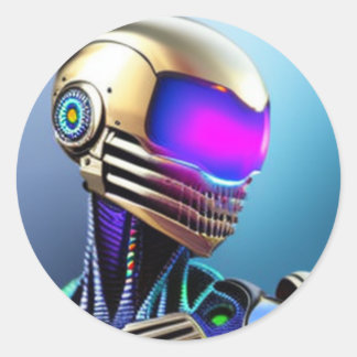 Redonda Pegatina redondeado clásico de ciencia ficción Ali