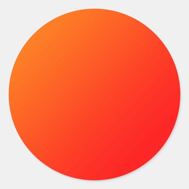 Redonda pegatina redondeado clásico de gradiente naranja (Anverso)