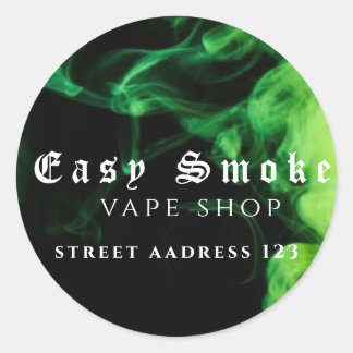 Redonda Pegatina redondeado clásico de la tienda de Vape c