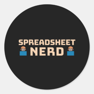 Redonda Pegatina redondeado clásico de Spreadsheet Nerd