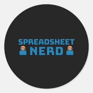 Redonda Pegatina redondeado clásico de Spreadsheet Nerd