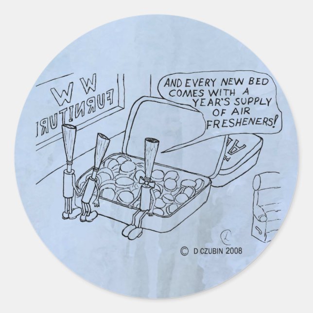 Redonda Pegatina redondeado clásico Mint Bed (Anverso)