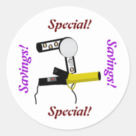 Redonda Pegatina redondo