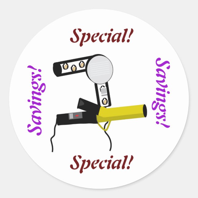 Redonda Pegatina redondo (Anverso)