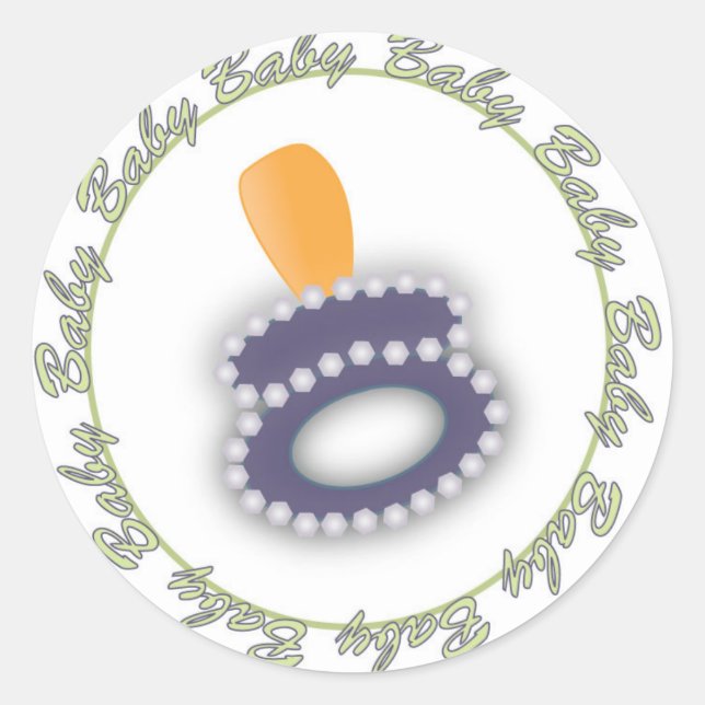 Redonda Pegatina redondo (Anverso)