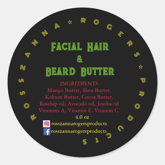 Redonda Pegatina redondo (Anverso)