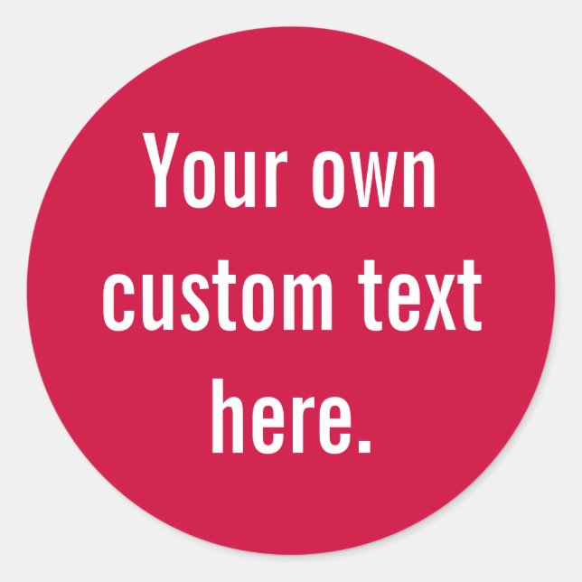 Redonda Pegatina redondo (Anverso)