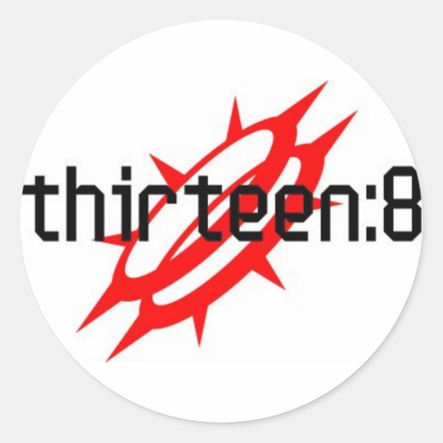 Redonda Pegatina redondo (Anverso)