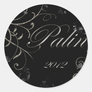 Redonda Pegatina redondo Black Palin 2012