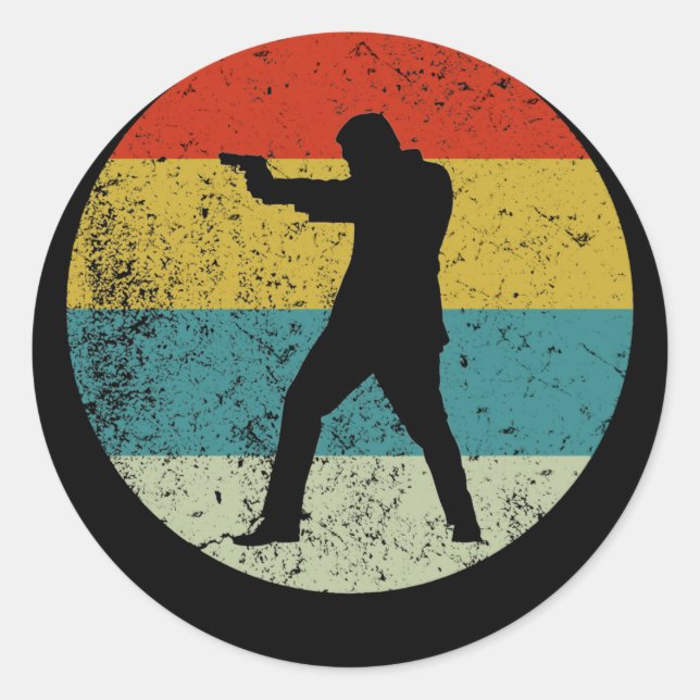 Redonda Pegatina redondo clásico (Anverso)