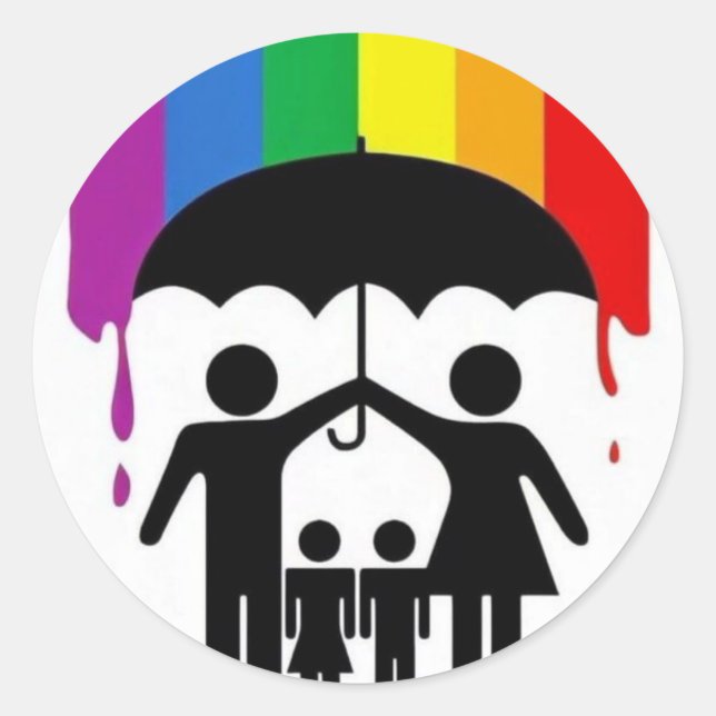 Redonda Pegatina redondo clásico (Anverso)