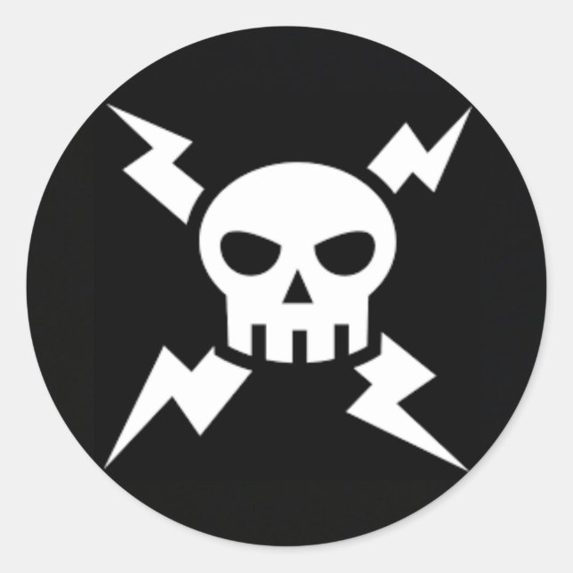 Redonda Pegatina redondo clásico (Anverso)