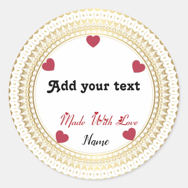 Redonda Pegatina redondo clásico (Anverso)