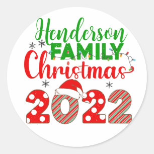 Redonda Pegatina redondo clásico 2022 para Navidades de fa