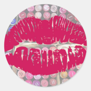 Redonda Pegatina redondo clásico, brillante