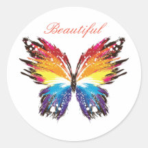 Pegatina redondo clásico, brillante