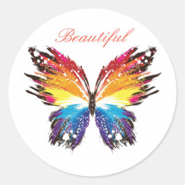 Redonda Pegatina redondo clásico, brillante