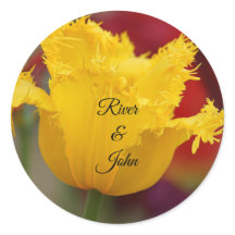 Pegatina redondo clásico de amor