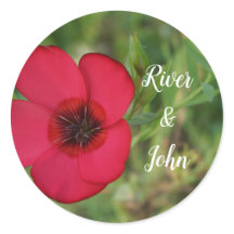 Pegatina redondo clásico de amor