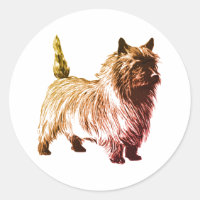 Pegatina Redondo Clásico de Cairn Terrier