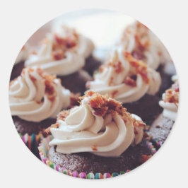 Redonda  Pegatina redondo clásico de chocolate