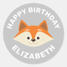 Redonda Pegatina redondo clásico de Fox