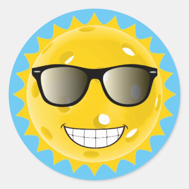 Redonda Pegatina redondo clásico de Guay Pickleball (Anverso)