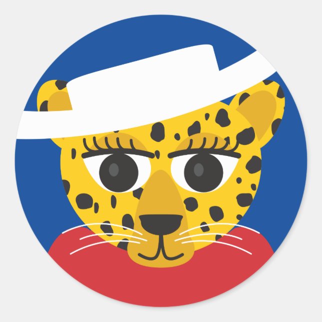 Redonda Pegatina redondo clásico de la vaquera de Texas (Anverso)