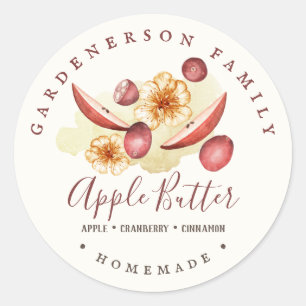 Redonda Pegatina redondo clásico de manteca de Apple de co