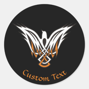 Redonda Pegatina Redondo Clásico de Pájaro Celta