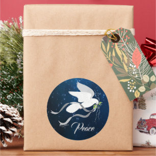 Redonda Pegatina redondo clásico de palo blanco