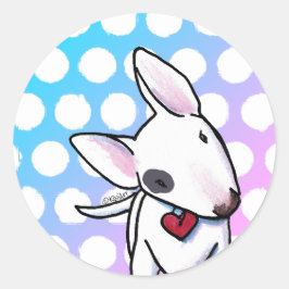 Redonda Pegatina redondo clásico de Spoll Bull Terrier