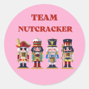 Redonda Pegatina redondo clásico de Team Nutcracker