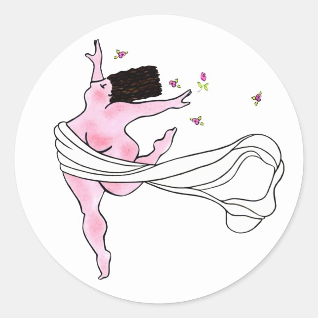 Redonda pegatina redondo clásico "Diosa doméstica" (Anverso)