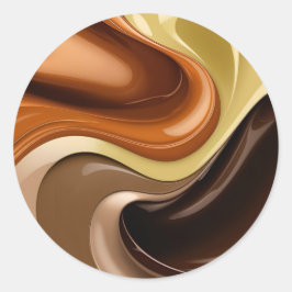 Redonda Pegatina redondo clásico en gráfico elegante