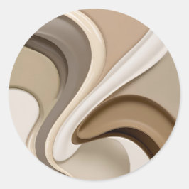 Redonda Pegatina redondo clásico en gráfico elegante