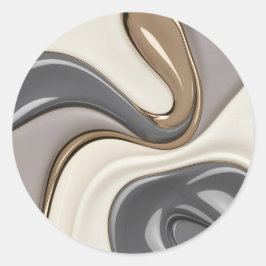 Redonda Pegatina redondo clásico en gráfico elegante