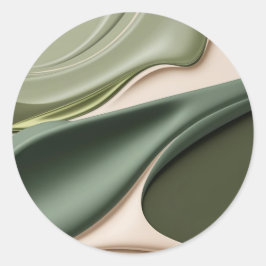 Redonda Pegatina redondo clásico en gráfico elegante