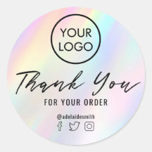 pegatina redondo clásico gracias en tonos pastel