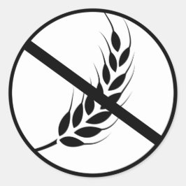 Redonda Pegatina redondo clásico libre de trigo