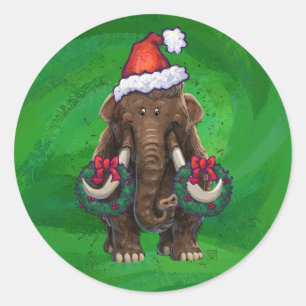 Redonda Pegatina redondo clásico Mastodon Holiday Cuadros