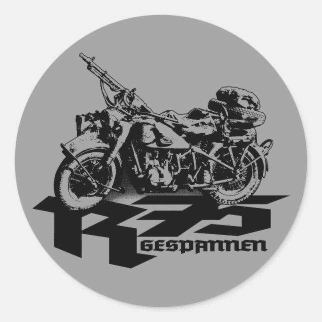 Redonda Pegatina redondo clásico R75 (Anverso)