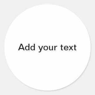 Redonda pegatina redondo clásico "Your Canvas"