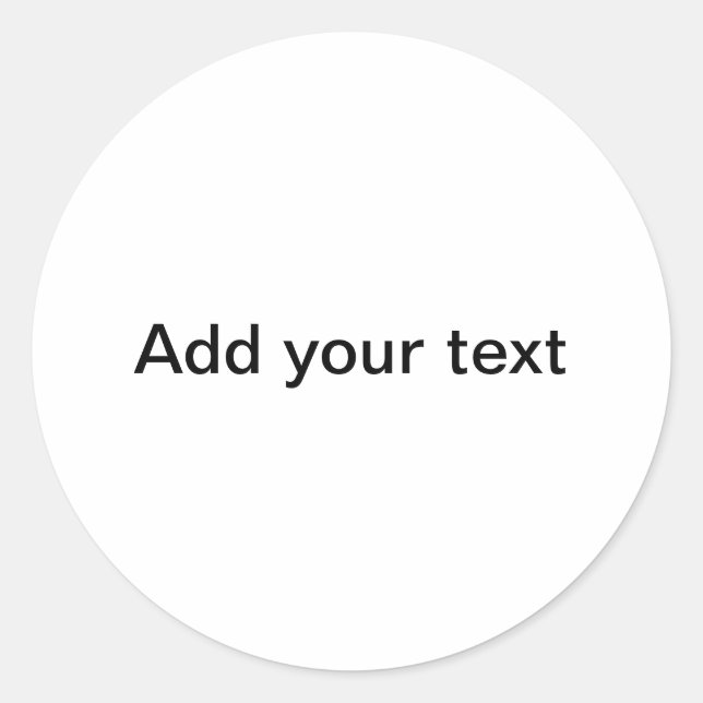 Redonda pegatina redondo clásico "Your Canvas" (Anverso)