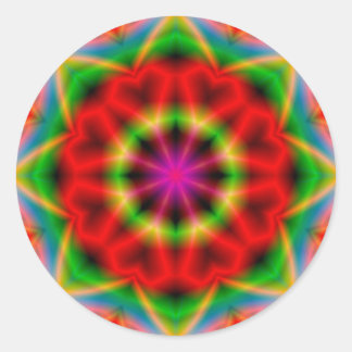 Redonda Pegatina redondo colorido de abstracción