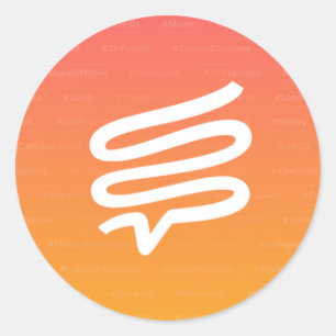 Redonda Pegatina redondo con el logotipo de Telepath