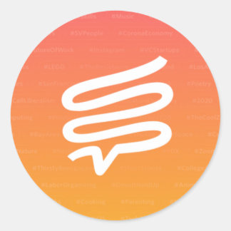 Redonda Pegatina redondo con el logotipo de Telepath