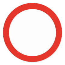 Pegatina redondo con no introducir el símbolo de t