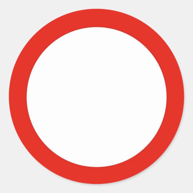 Redonda Pegatina redondo con no introducir el símbolo de t (Anverso)