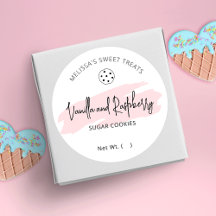 Pegatina redondo con sabor a panadería femenina